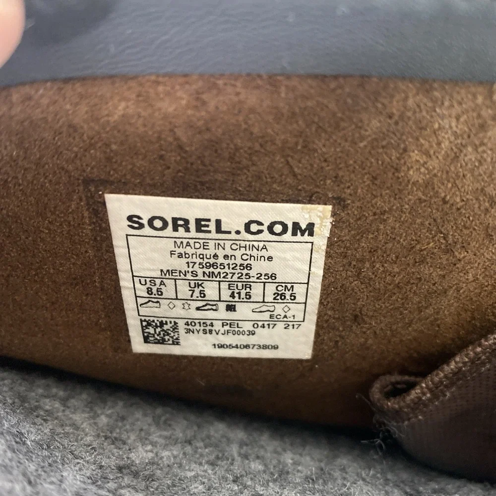 Men's Sorel Premium Size 8.5‎ Leather Waterproof Insulated Winter Snow Boots
